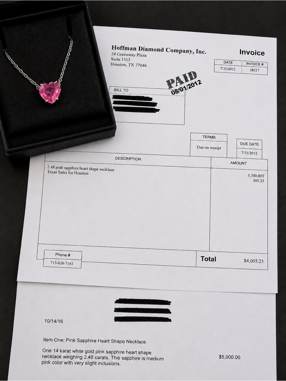 Pink Sapphire Heart Necklace 2.48 - Heart Pendant